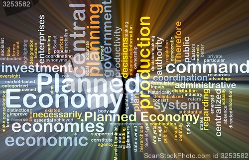 Image of Planned economy background concept glowing