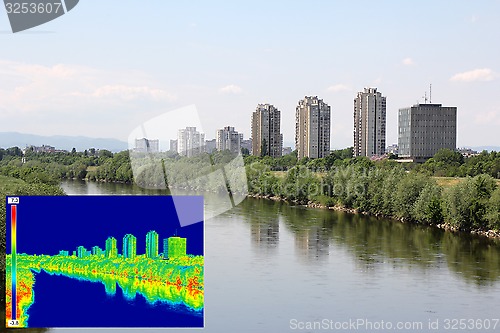 Image of Infrared image panorama of Zagreb