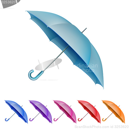 Image of Vector Umbrellas color set. EPS 10