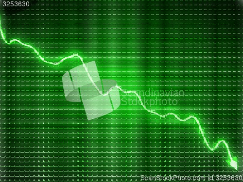 Image of Green trend as recession symbol or financial crisis