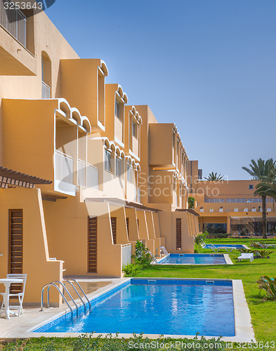 Image of Personal Swimming pools and hotel at resort