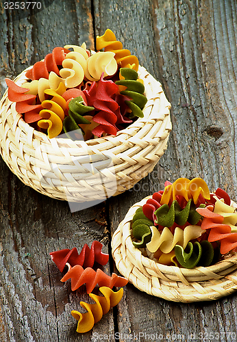 Image of Colorful Rotini Pasta