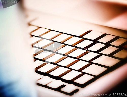 Image of Modern and stylish laptop. 