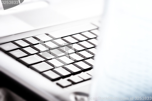 Image of Modern and stylish laptop. 