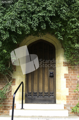 Image of University of Cambridge, St Edmund's college, doorway to chapel