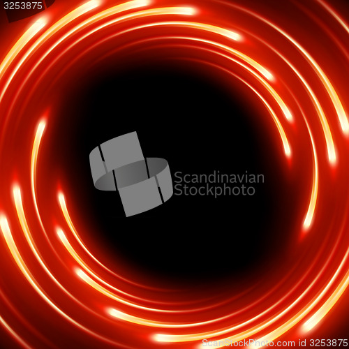 Image of Fire blurred magic neon light curved lines. EPS 10