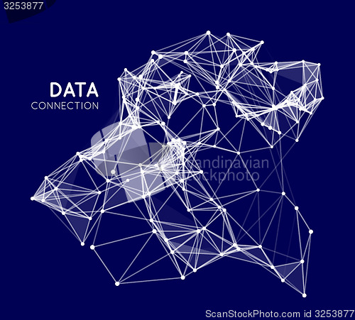 Image of Abstract network connection background