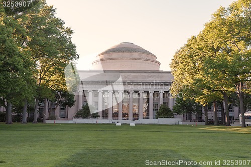 Image of CAMBRIDGE, USA - MAY 29. main building of the famous Massachusetts Institute Technology , MA,  showcasing its neoclassic architecture May 29, 2008.