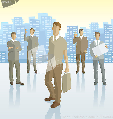 Image of Vector silhouettes of business people