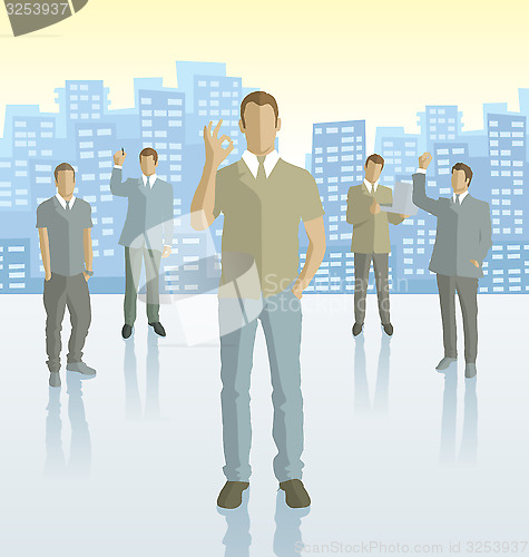 Image of Vector silhouettes of business people