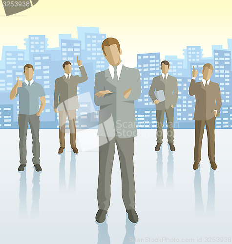 Image of Vector silhouettes of business people