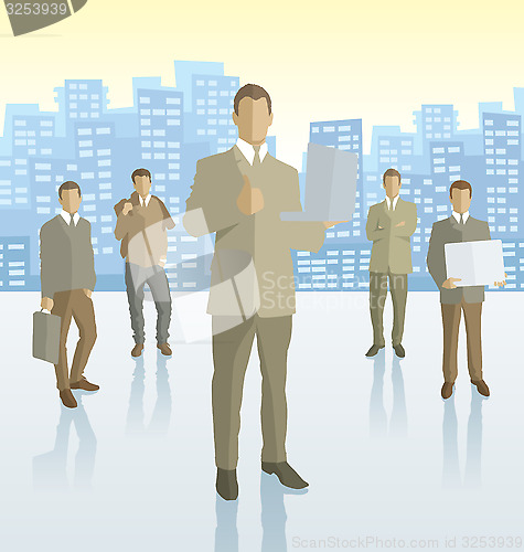 Image of Vector silhouettes of business people