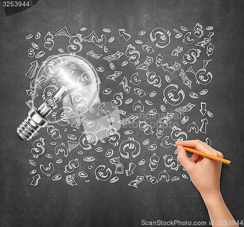 Image of Idea Background With Human Hand