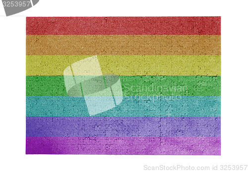 Image of Large jigsaw puzzle of 1000 pieces- Rainbow flag