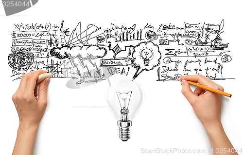 Image of Idea Background With Human Hand