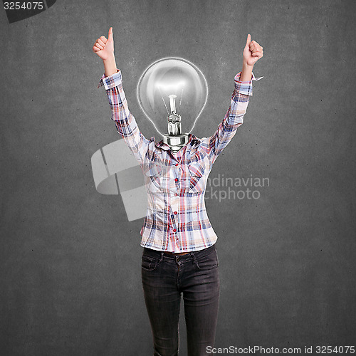Image of Lamp Head Girl With Well Done