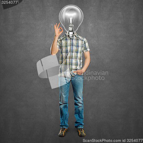 Image of Lamp Head Man Shows OK