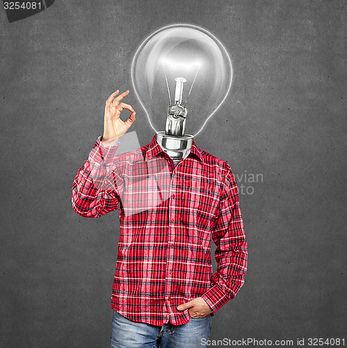 Image of Lamp Head Man Shows OK