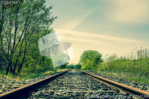 Image of Landscape with railroad tracks