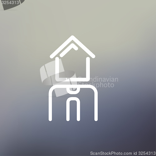 Image of Real estate agent thin line icon