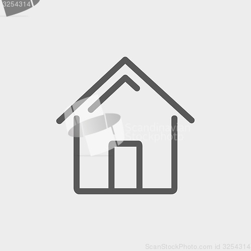 Image of Real estate house thin line icon