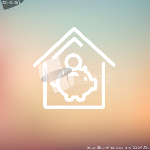 Image of Saving thin line icon