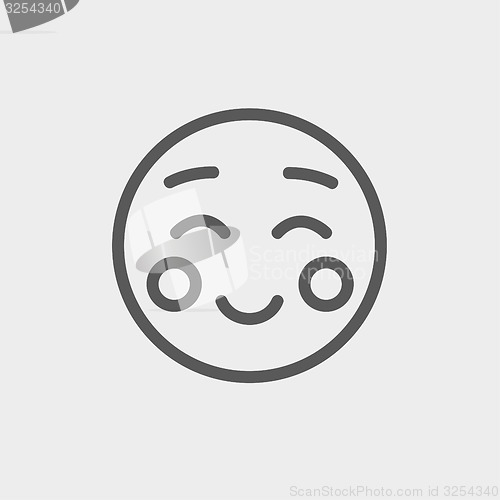 Image of Overjoyed thin line icon