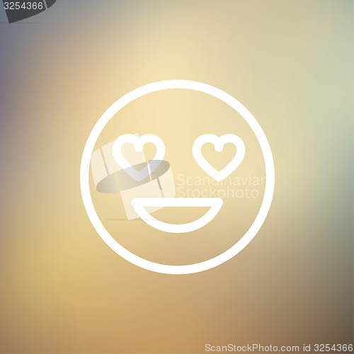 Image of In love thin line icon