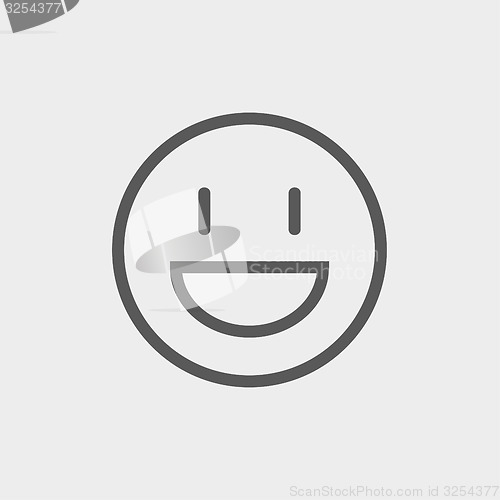 Image of Smiling thin line icon
