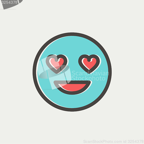 Image of In love thin line icon