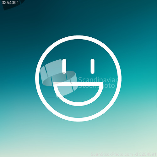 Image of Smiling thin line icon