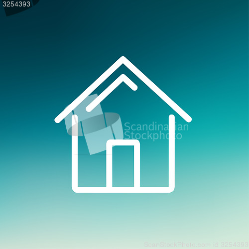 Image of Real estate house thin line icon