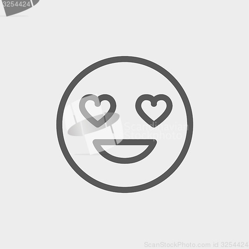 Image of In love thin line icon
