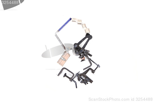 Image of tool mechanical as alphabet isolated 