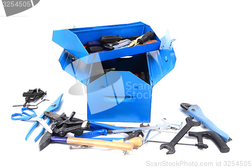 Image of mechanical tools in the box