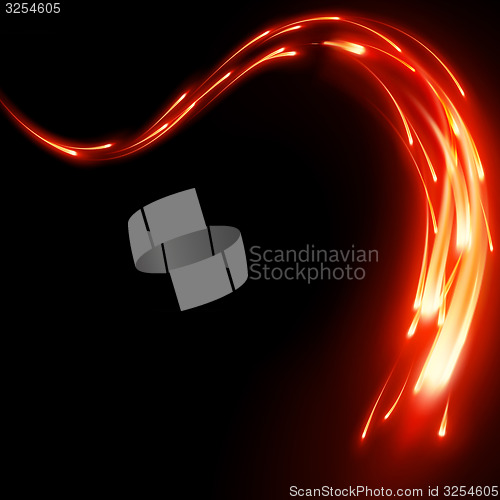 Image of Neon light curved lines. EPS 10 