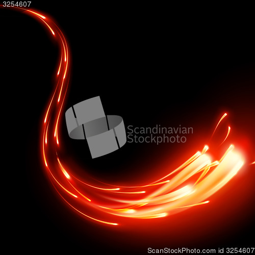 Image of Neon light curved lines. EPS 10 