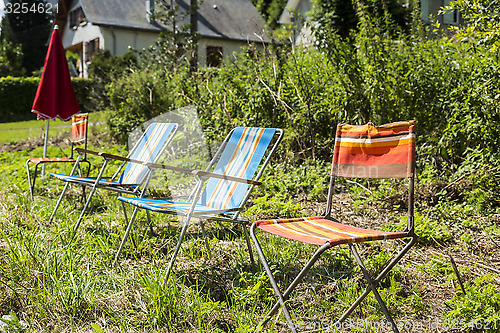 Image of Chairs of Spectators of Le Tour de France