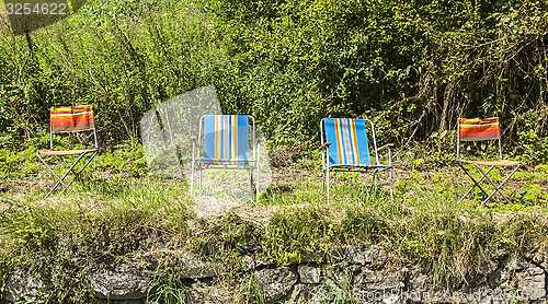 Image of Chairs of Spectators of Le Tour de France