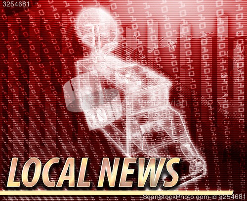 Image of Local news Abstract concept digital illustration