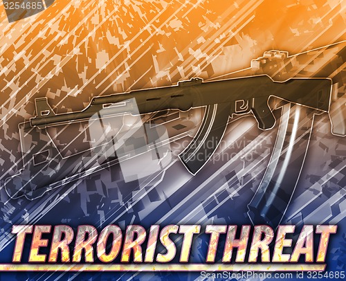 Image of Terrorist threat Abstract concept digital illustration