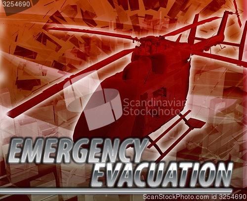 Image of Emergency evacuation Abstract concept digital illustration