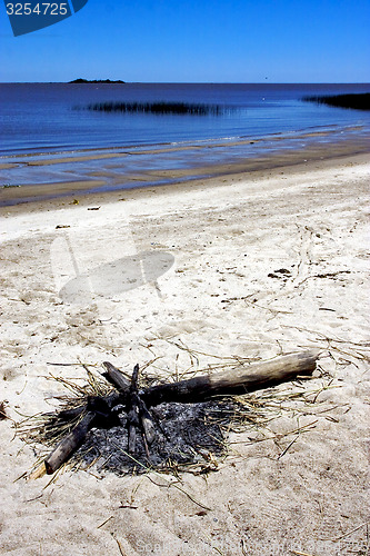 Image of bonfire and beach