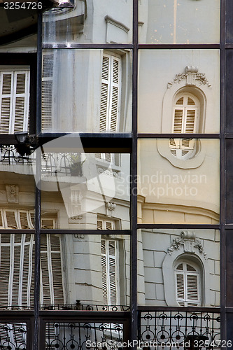 Image of reflex  in the centre of  buenos aires 