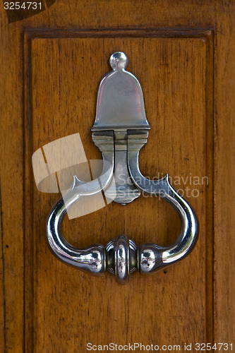 Image of  knocker in door la boca  buenos aires 