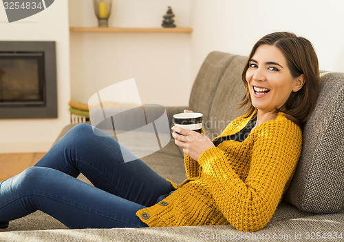 Image of Having a good time with a coffee