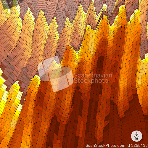 Image of Abstract landscape background. Mosaic vector illustration. 