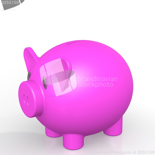 Image of Pink isolated piggy bank