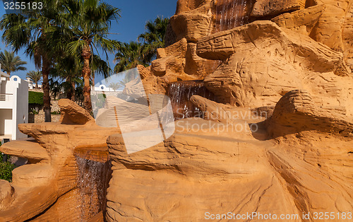 Image of waterfall on a rock in Egypt