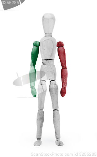 Image of Wood figure mannequin with flag bodypaint - Italy